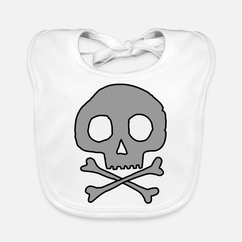 Schädel und Knochen Baby Bio-Lätzchen