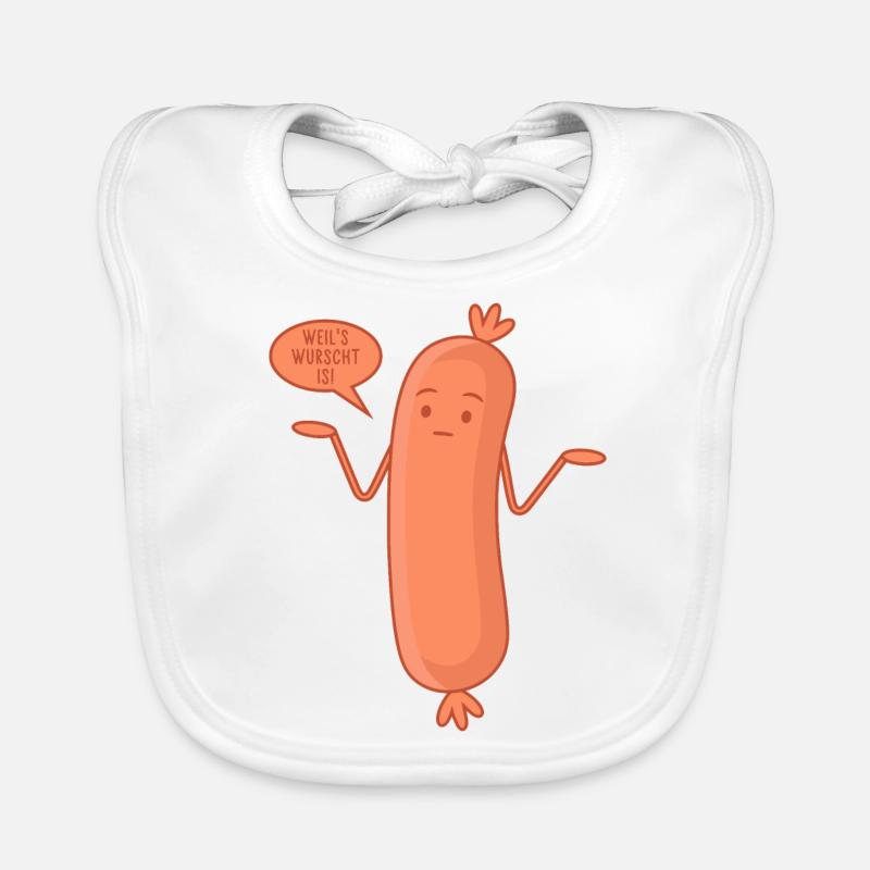 Wurst Bockwurscht Egal Bockwurst Weil's wurscht is Baby Bio-Lätzchen
