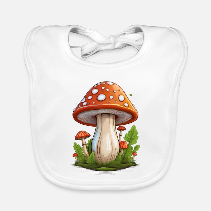 Le champignon porte chance Bavoir bio Bébé