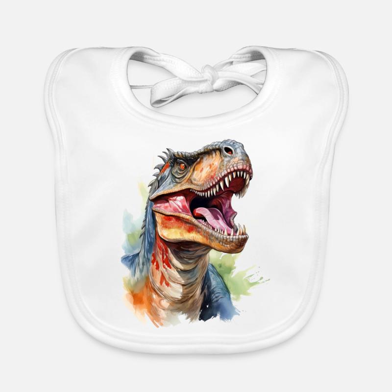 A dinosaur Organic Baby Bibs