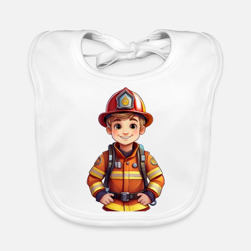 Fireman Organic Baby Bibs