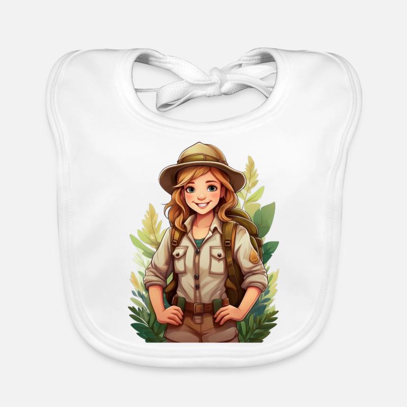 Chercheur en forêt Bavoir bio Bébé