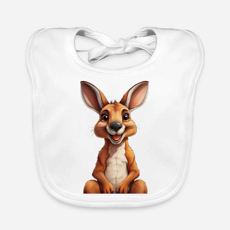 Un mignon kangourou heureux Bavoir bio Bébé