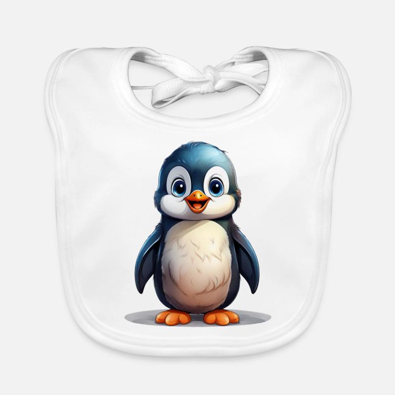 Cute Penguin Organic Baby Bibs