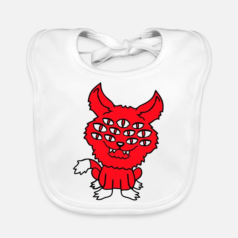 Cat Demon Many Eyes Devil Hell Evil Monster Organic Baby Bibs