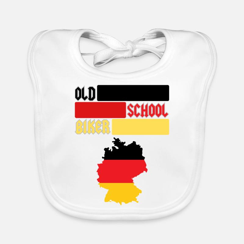 OLD SCHOOL BIKER GERMAN Baby Bio-Lätzchen