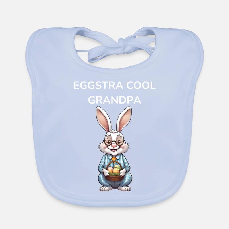 Grandpa Easter Egg Easter Gift Organic Baby Bibs