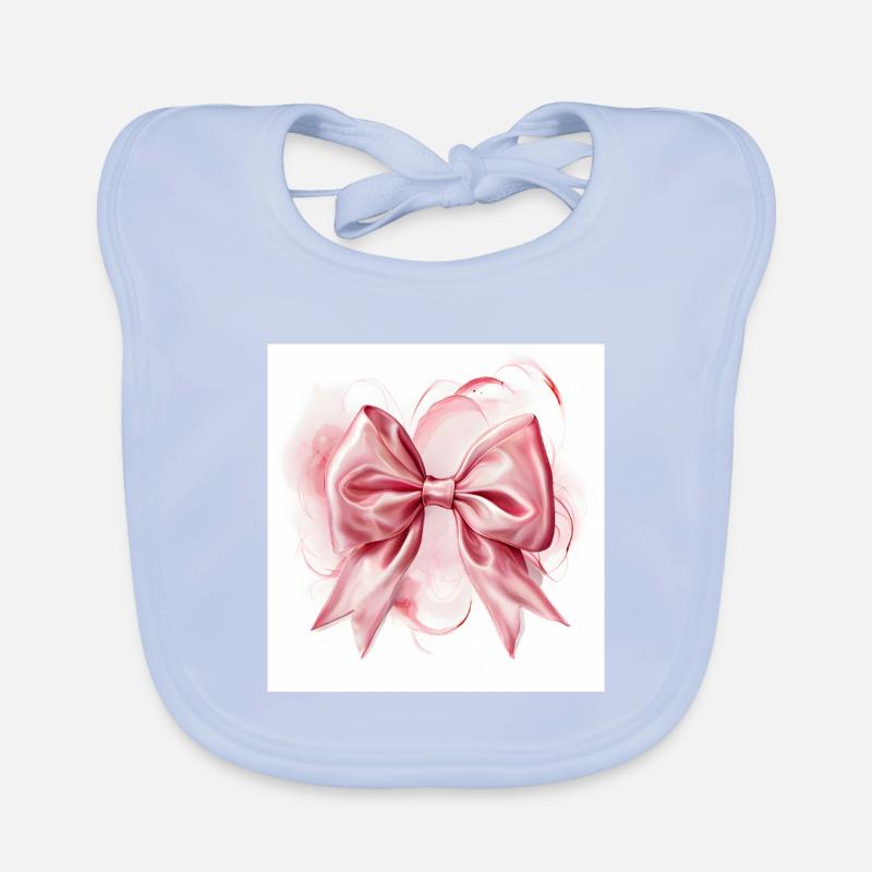 Schleife Seide Band Geschenk Baby Bio-Lätzchen