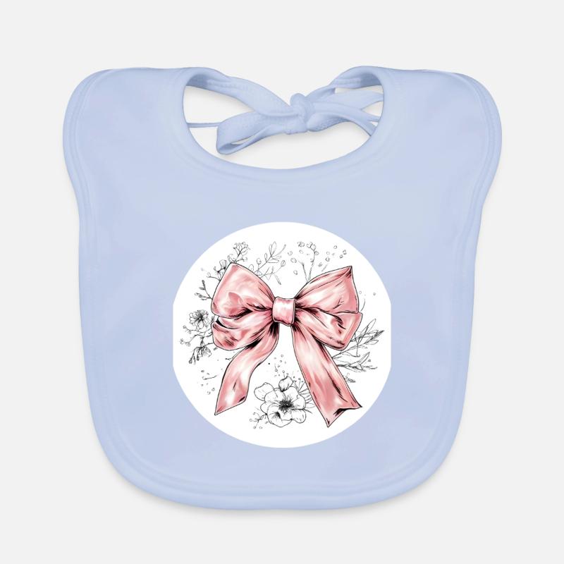 Schleife Seide Glamour Geschenk Baby Bio-Lätzchen