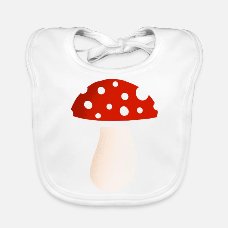 Champignon amanite tue-mouches Bavoir bio Bébé