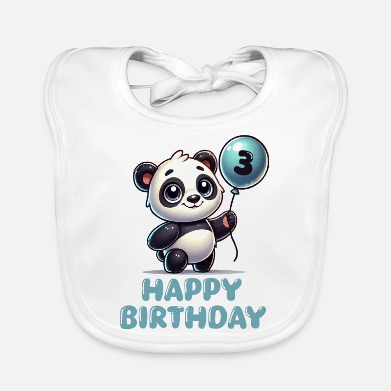 panda comic ballon birthday 3 Baby Bio-Lätzchen