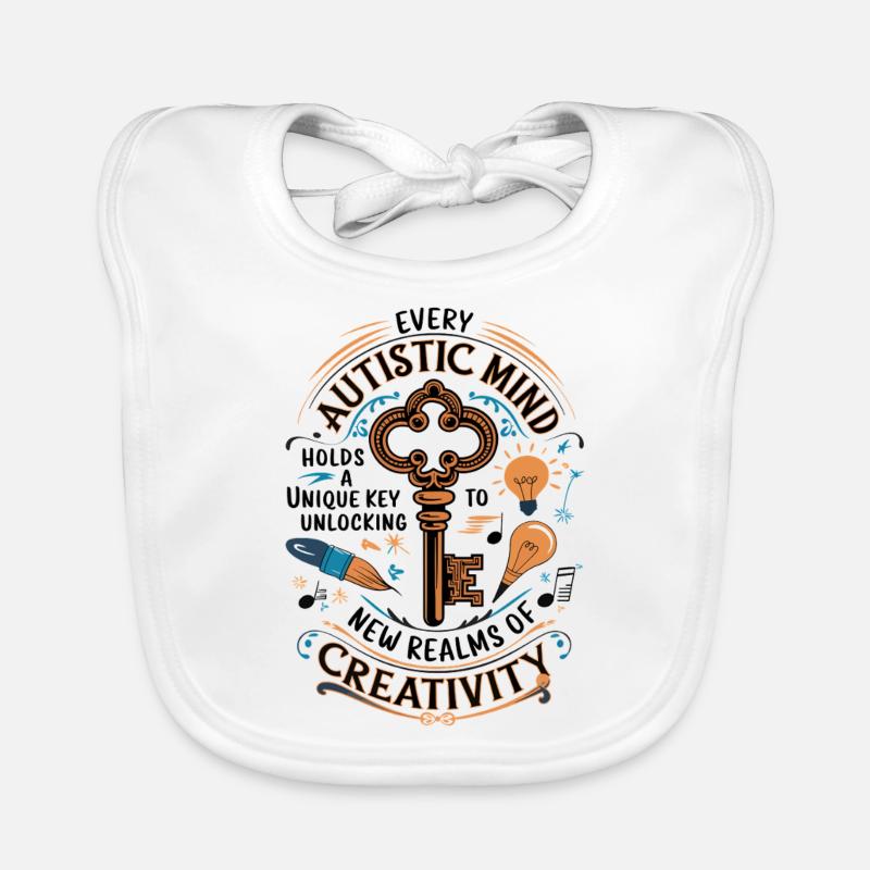 Autistic Mind - Unlocking Creativity & Innovation Organic Baby Bibs