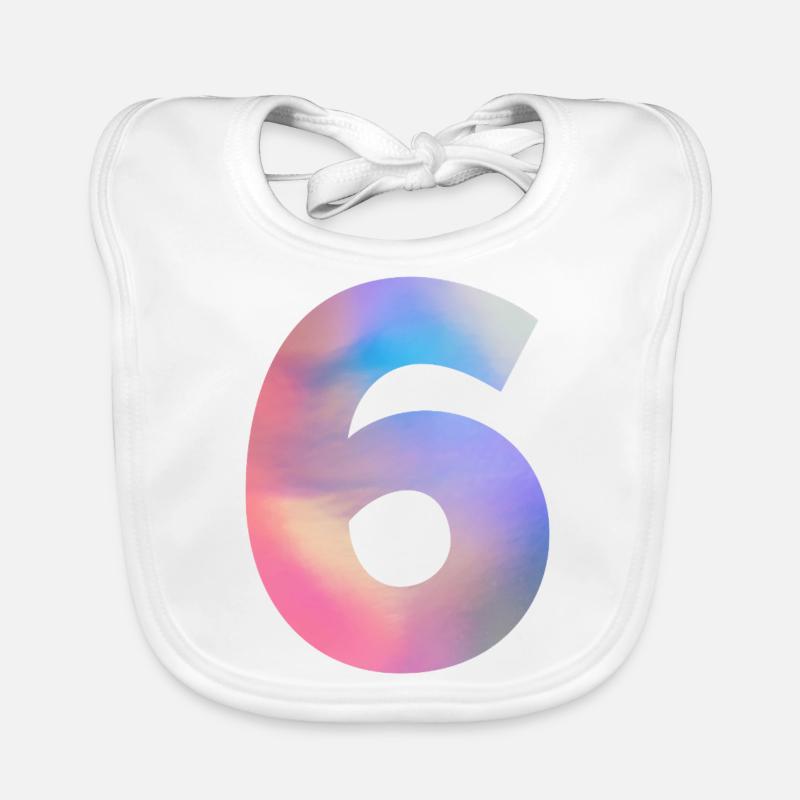 Numéro 7 coloré Bavoir bio Bébé