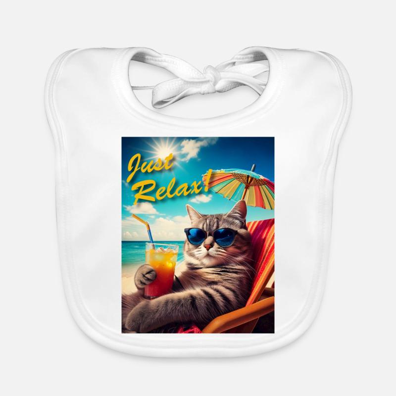 Just Relax Cat Bavoir bio Bébé