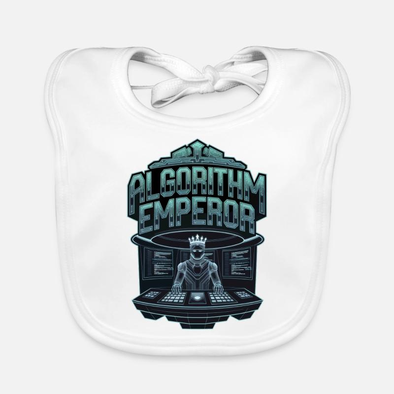 Algorithmus Kaiser Cyber König Tech Kunstwerk Baby Bio-Lätzchen