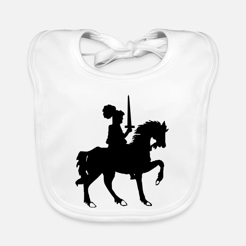 Chevalier avec épée et cheval Bavoir bio Bébé