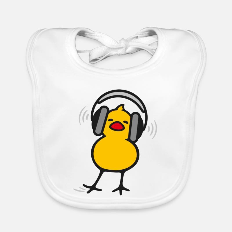 SoundChick - Bavoir bio Bébé - blanc