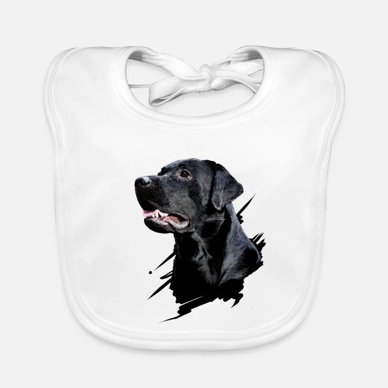 Labrador - Baby Bio-Lätzchen - Weiß