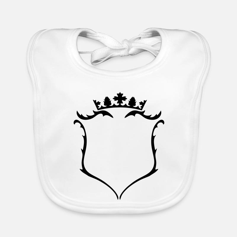 A crest with crown Organic Baby Bibs