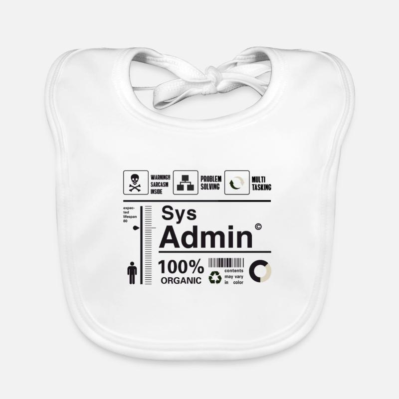 Sys Admin Penguin Computer Nerd pc Board cpu ner Organic Baby Bibs