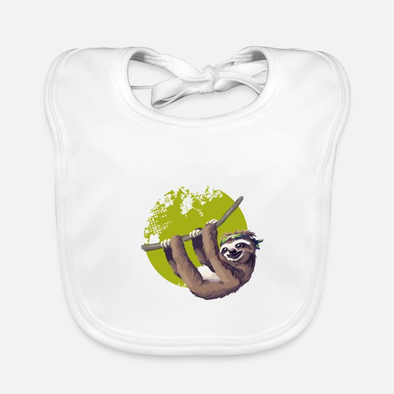 sloth make it slow paresseux nerd pc chillen Bavoir bio Bébé