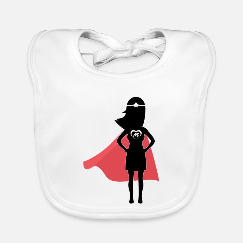 Super Mom Muttertag Mutter Mama Oma Mami Geschenk Baby Bio-Lätzchen