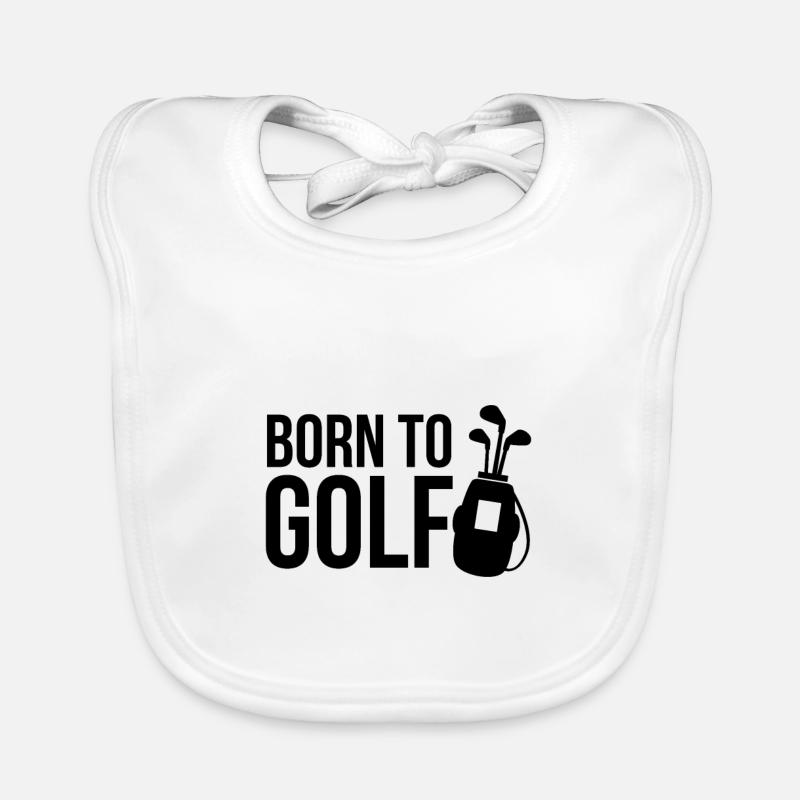 Golf golfen Golfschläger Caddy Geschenk Golfshirt Baby Bio-Lätzchen