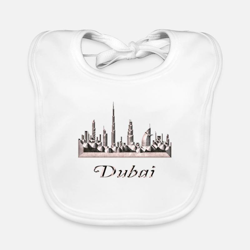 Dubai - Baby Bio-Lätzchen - Weiß
