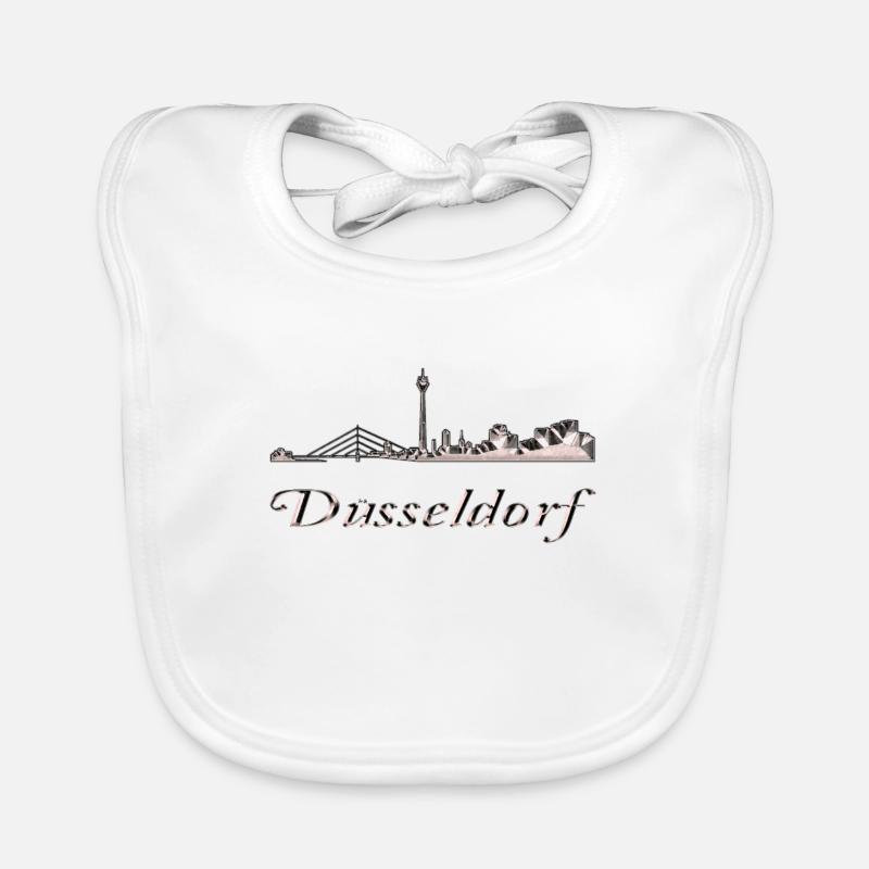Düsseldorf - Baby Bio-Lätzchen - Weiß