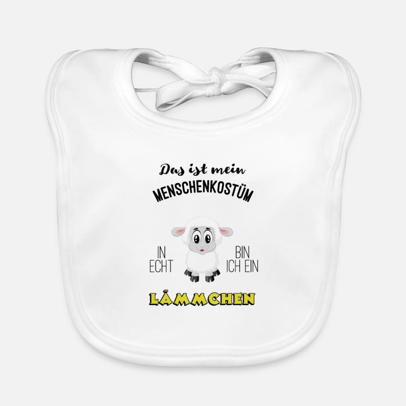 Menschenkostuem Laemmchen Karneval MBA Baby Bio-Lätzchen