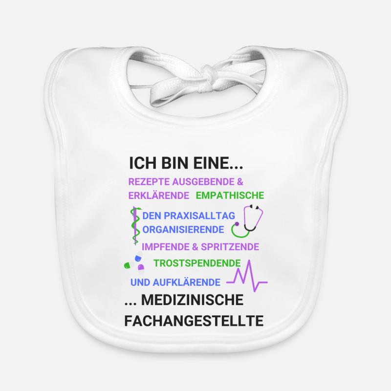 Assistante médicale Citation d'activités MFA Bavoir bio Bébé