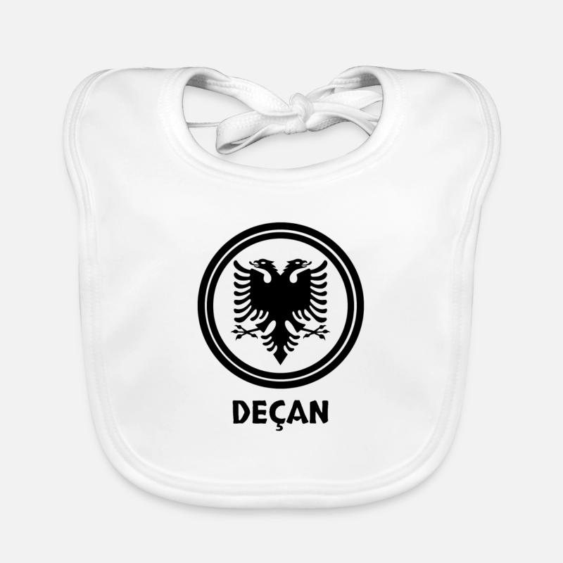 Drapeau de l’Albanie « Decan » Bavoir bio Bébé