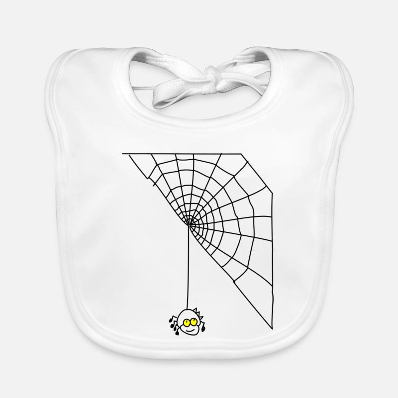 Spinne - Baby Bio-Lätzchen - Weiß