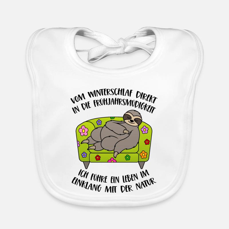 Sloth spring spring fatigue hibernation Organic Baby Bibs
