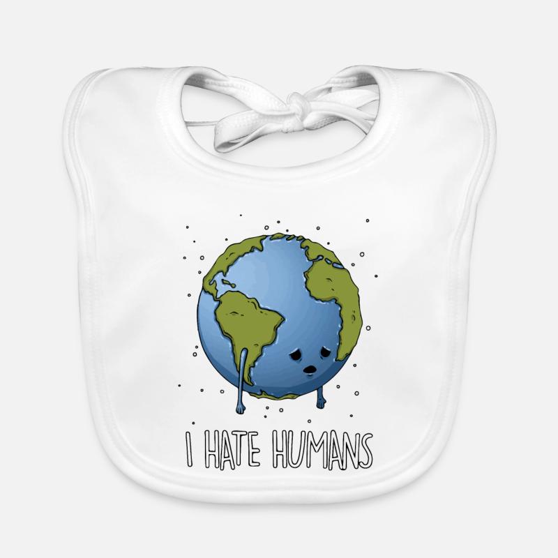 Hate humans Bavoir bio Bébé