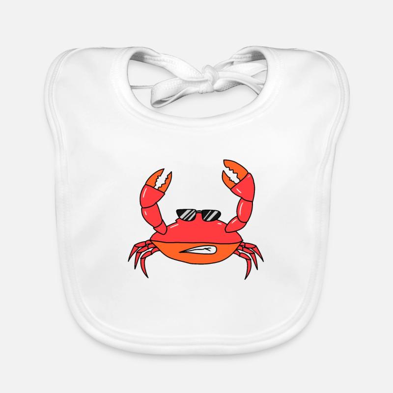 Crabes mignons Crabes Crustacés Bavoir bio Bébé
