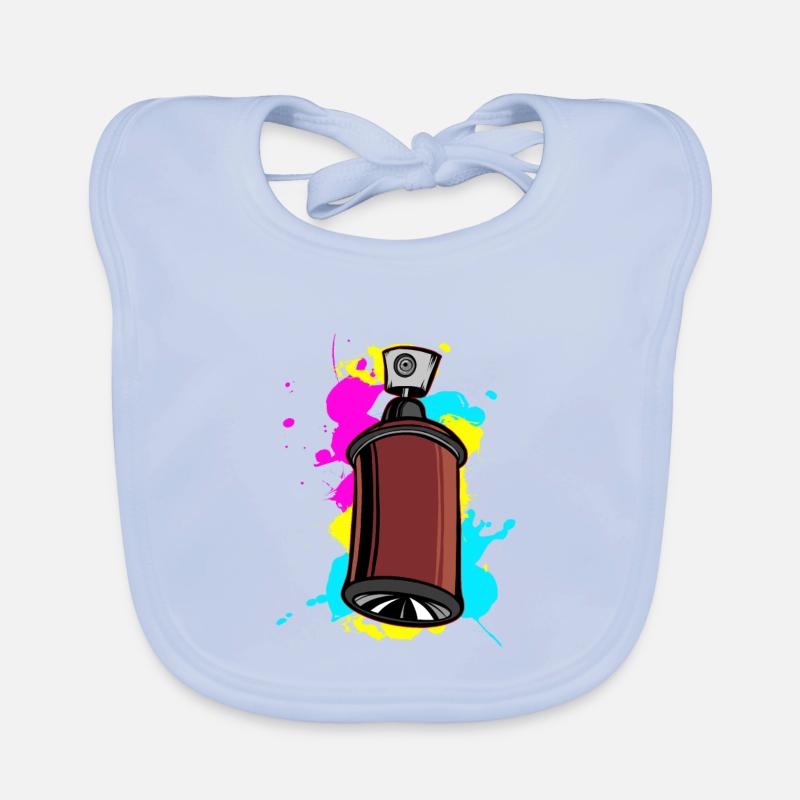 Spray de sommeil coloré avec design graffiti Bavoir bio Bébé