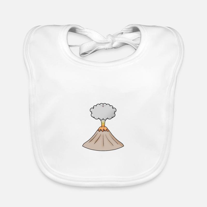 volcan - Bavoir bio Bébé - blanc