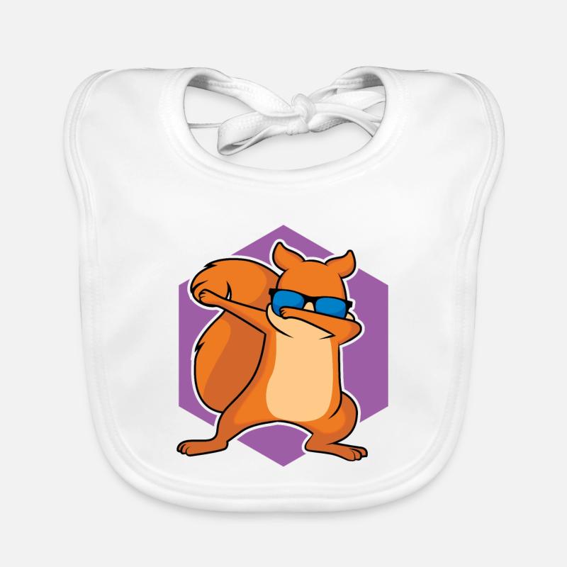 Tanzendes Eichhörnchen Baby Bio-Lätzchen