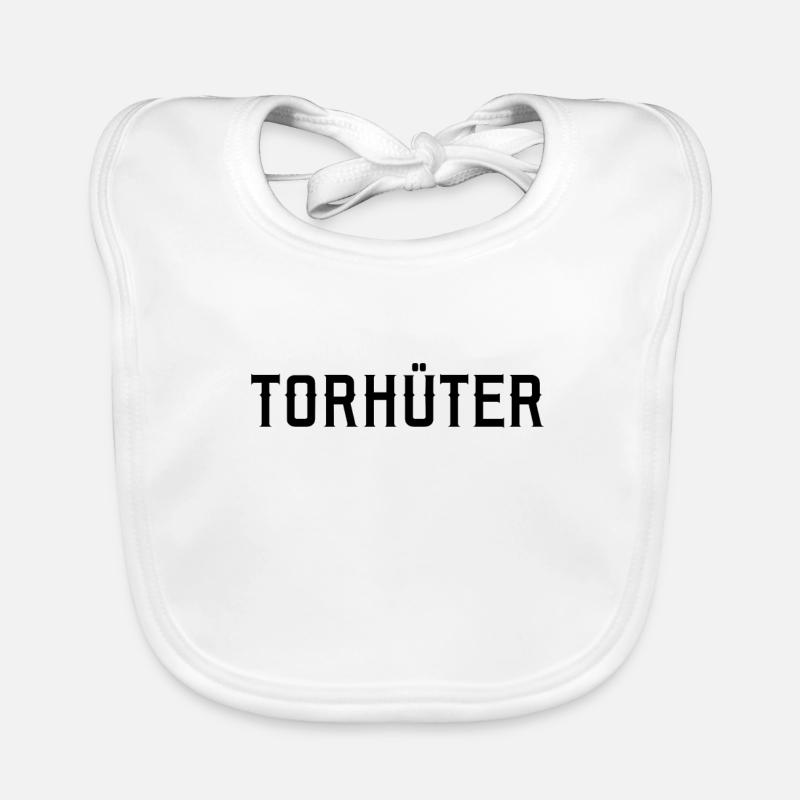 Torhüter – Statement für Goalkeeper mit Stil - Baby Bio-Lätzchen - Weiß