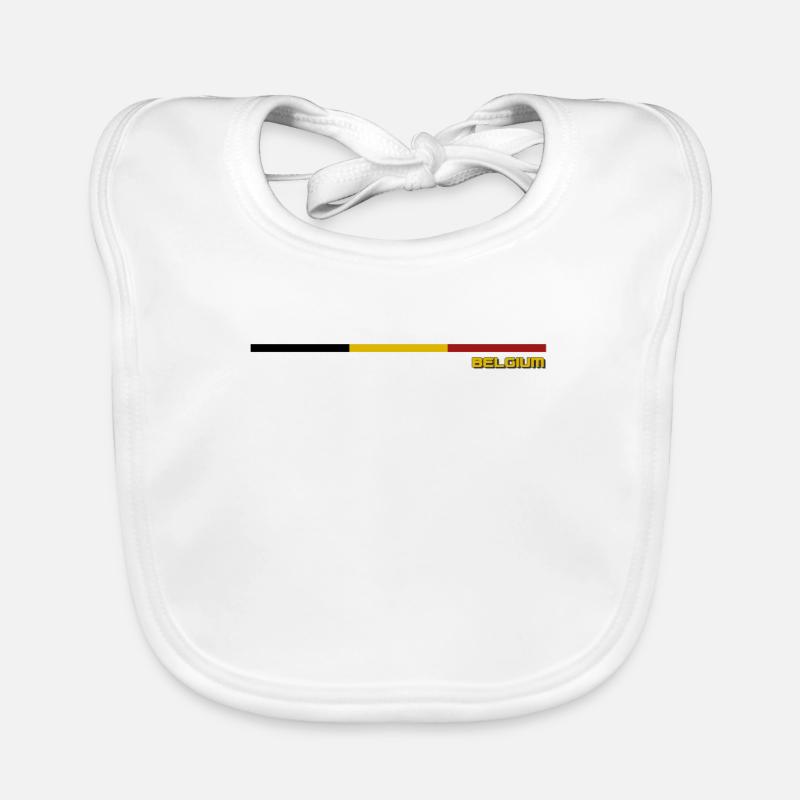 DRAPEAU BELGIUM Bavoir bio Bébé