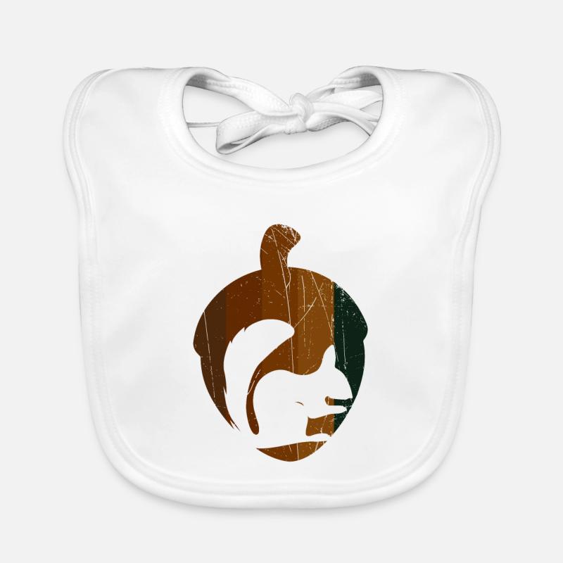 Haselnuss - Eichhörnchen Baby Bio-Lätzchen