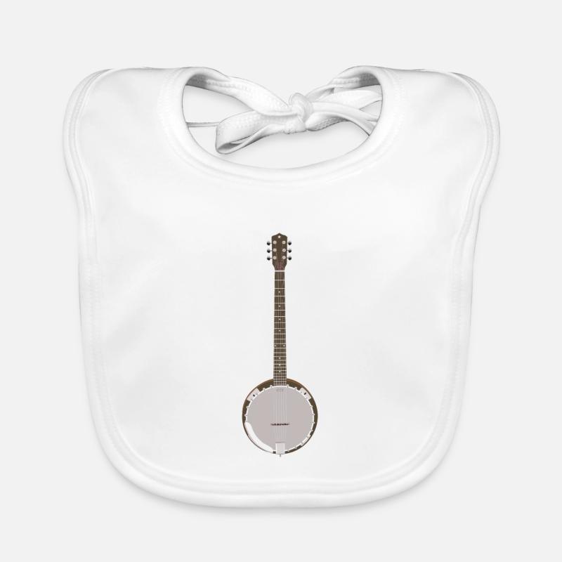 Banjo - Banjo simple - Bavoir bio Bébé - blanc