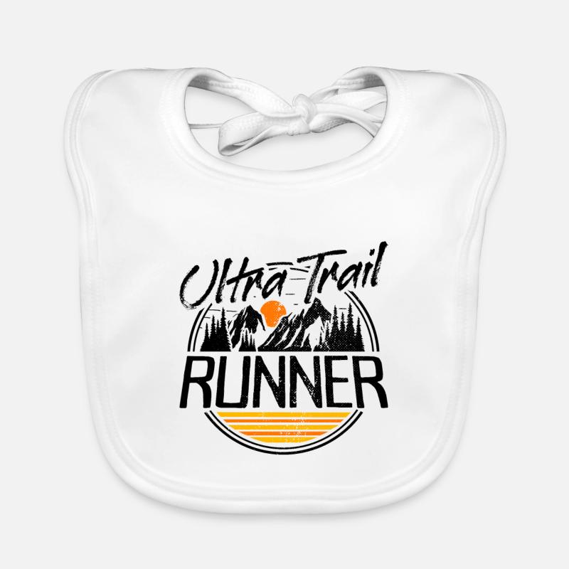 Ultra Trail Running Trail Run Ultra Trail Runner - Bavoir bio Bébé - blanc