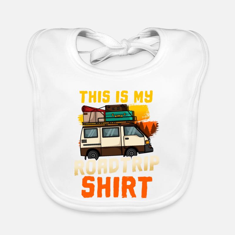 Motorhome Camping Retro Organic Baby Bibs