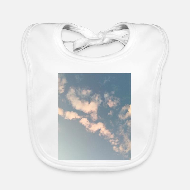 Pastel Clouds Sky Zen Design Organic Baby Bibs