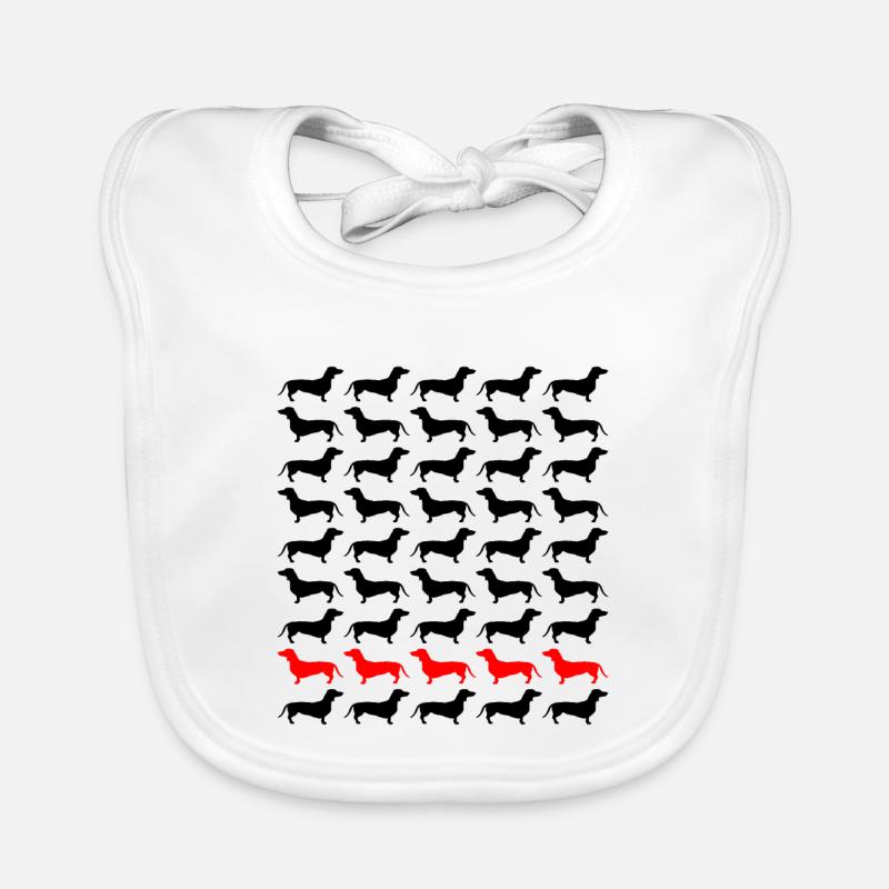 Dachshund Dachshund Teckel Organic Baby Bibs