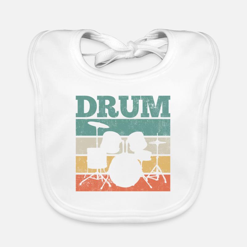 Drums Drums Drummers Drums Organic Baby Bibs