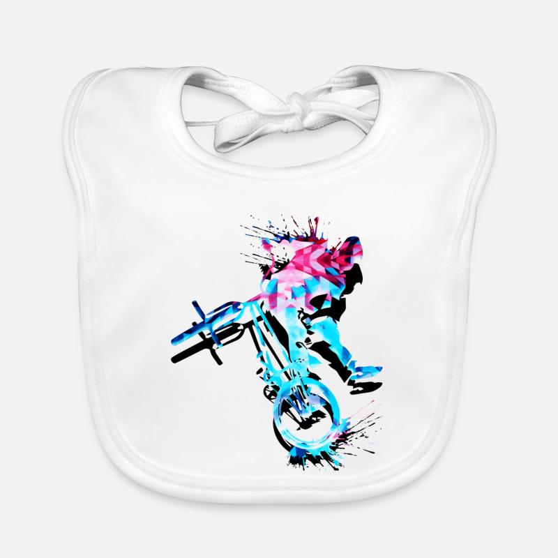 BMX vélo | Couleur | BMX coloré | Idée de cadeau Bavoir bio Bébé