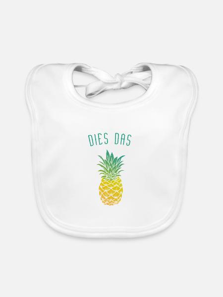 dies das Ananas - Baby Bio-Lätzchen - Weiß